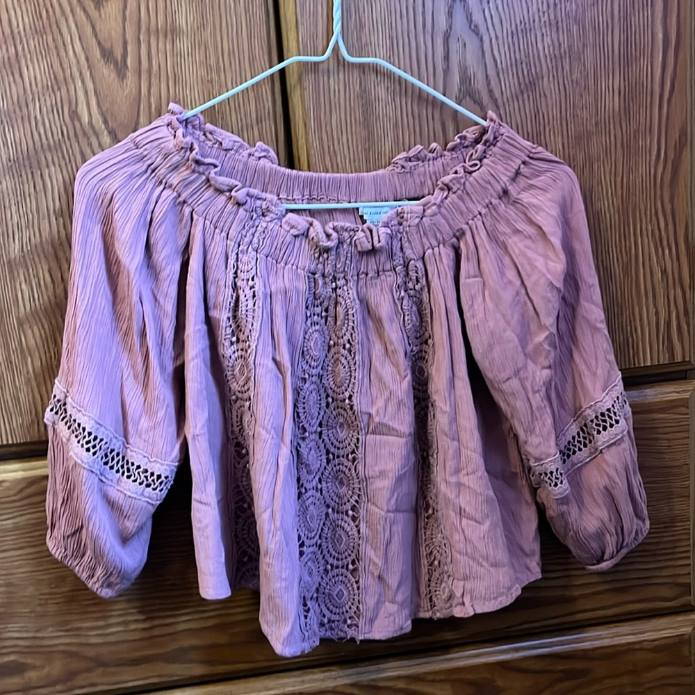 America eagle off the shoulder top